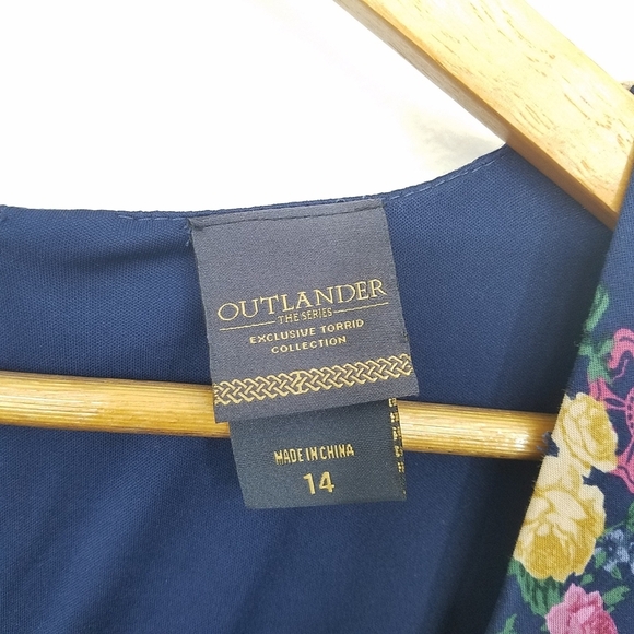 Torrid x Outlander Series Floral Botanical Skater Dress Women's Size 14 - Picture 11 of 13